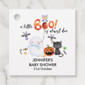 Een klein Boo Halloween Baby shower Bedankjes Labels (Voorkant)