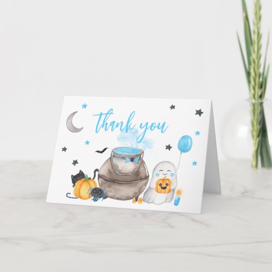 Een klein Boo Halloween Baby shower Bedankkaart (Voorkant)