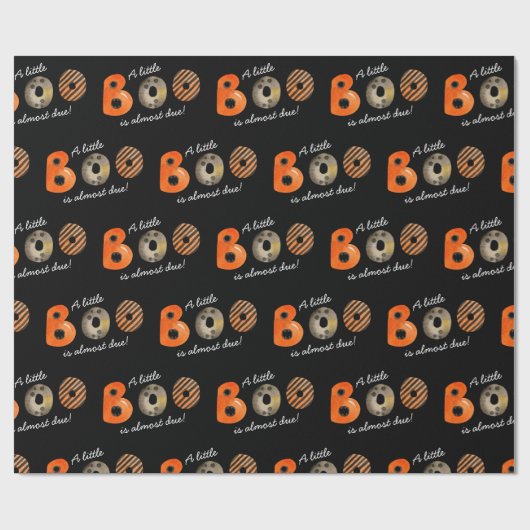Een klein Boo Halloween Baby shower Cadeaupapier (Vlak)