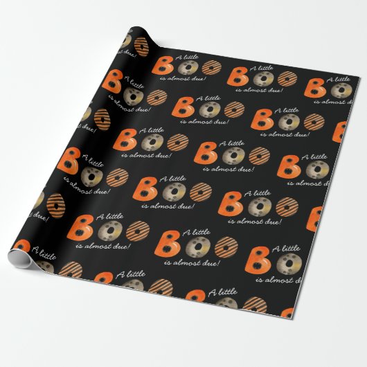 Een klein Boo Halloween Baby shower Cadeaupapier (Uitgerold)