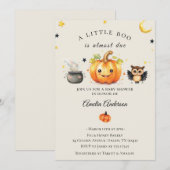 Een klein Boo Halloween Baby shower Kaart (Voorkant / Achterkant)