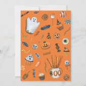 Een klein Boo Halloween Baby shower Kaart (Achterkant)