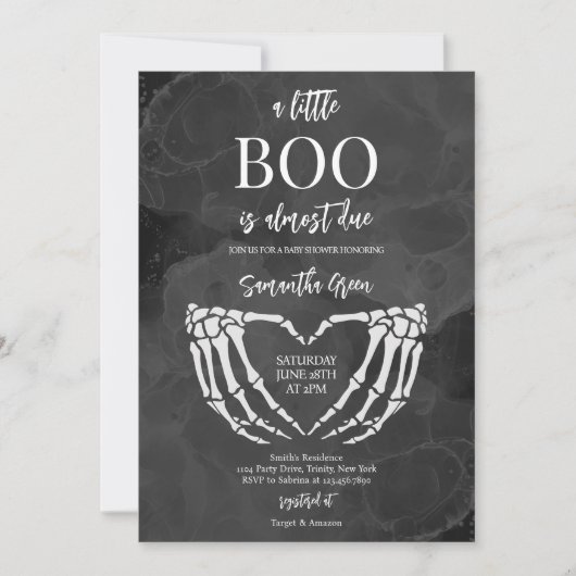 Een klein Boo Halloween Baby shower Kaart (Voorkant)