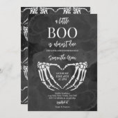 Een klein Boo Halloween Baby shower Kaart (Voorkant / Achterkant)