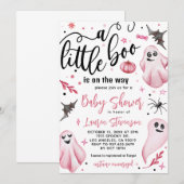 Een klein Boo Halloween Baby shower Kaart (Voorkant / Achterkant)