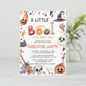 Een klein Boo Halloween Baby shower Kaart (Staand voorkant)
