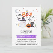 Een klein Boo Halloween Baby shower Kaart (Staand voorkant)