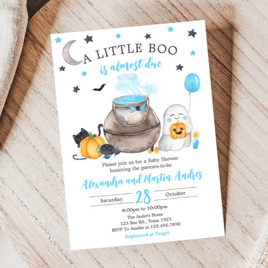Een klein Boo Halloween Baby shower Kaart