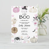 Een klein Boo Halloween Baby shower Kaart (Staand voorkant)