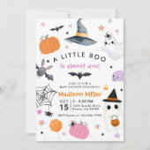 Een klein Boo Halloween Baby shower Kaart (Voorkant)