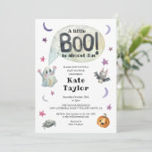 Een klein Boo Halloween Baby shower Kaart (Staand voorkant)