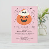 Een klein Boo Halloween Baby shower Meisje Kaart (Staand voorkant)