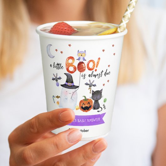 Een klein Boo Halloween Baby shower Papieren Bekers