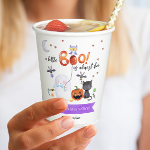 Een klein Boo Halloween Baby shower Papieren Bekers