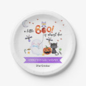 Een klein Boo Halloween Baby shower Papieren Bordje (Voorkant)