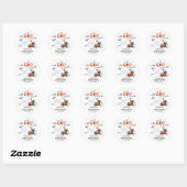 Een klein Boo Halloween Baby shower Ronde Sticker (Vel)