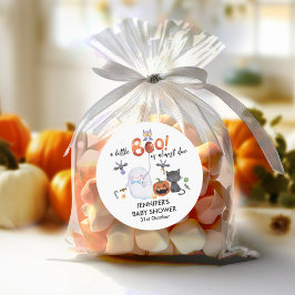 Een klein Boo Halloween Baby shower Ronde Sticker