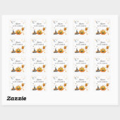 Een klein Boo Halloween Baby shower Vierkante Sticker (Vel)