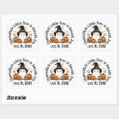 Een klein Boo Halloween Baby shower Vierkante Sticker (Vel)