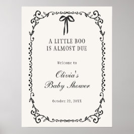 Een klein Boo Halloween Baby shower Welkom Poster