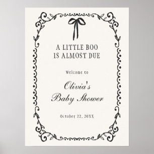 Een klein Boo Halloween Baby shower Welkom Poster