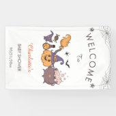 Een klein Boo Halloween Baby shower Welkom Spandoek (Horizontaal)
