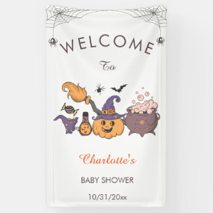 Een klein Boo Halloween Baby shower Welkom Spandoek