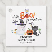 Een klein Boo Halloween Baby shower Witch Pet Bedankjes Labels (Voorkant)