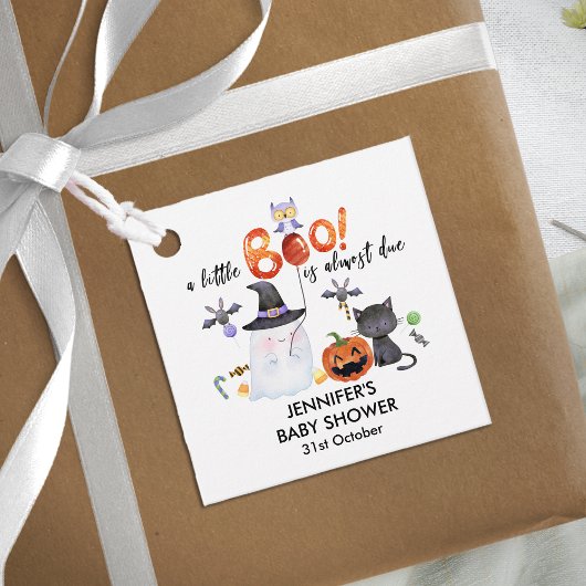 Een klein Boo Halloween Baby shower Witch Pet Bedankjes Labels