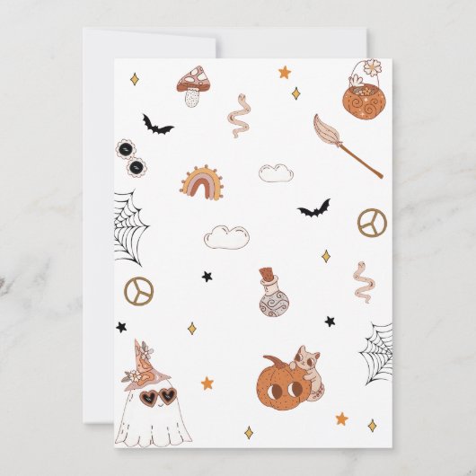 Een klein Boo Halloween Cute Ghost-Baby shower Kaart (Achterkant)