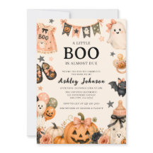 Een klein Boo is bijna aan de beurt Roze Halloween