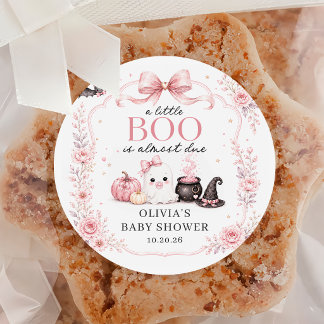 Een klein Boo is bijna fällig Baby Shower Sticker