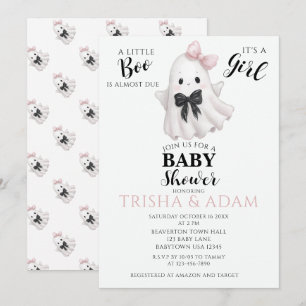 Een klein Boo is bijna jarig – Halloween baby show Kaart