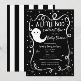 Een klein Boo is bijna jarig Halloween babyshower Kaart