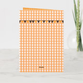 Een klein Boo is op komst Oranje Gingham QR Code B (Achterkant)
