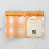 Een klein Boo is op komst Oranje Gingham QR Code B (Binnen)