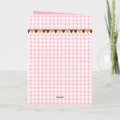 Een klein Boo is op komst Roze Gingham QR Code Bru (Achterkant)