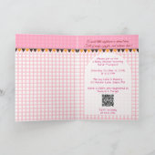 Een klein Boo is op komst Roze Gingham QR Code Bru (Binnen)