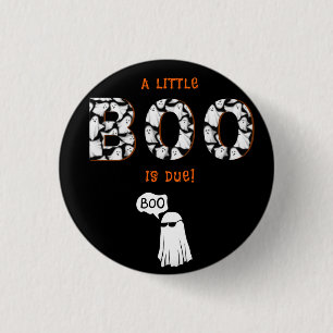 Een klein Boo is te verwachten Griezelige Geest Ba Ronde Button 3,2 Cm