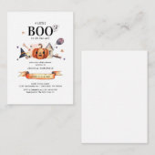 Een klein Boo op komst Halloween Baby Shower Notitiekaartje (Voorkant / Achterkant)
