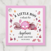 Een klein Boo-roze halloween Baby shower Bedankjes Labels (Voorkant)