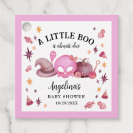 Een klein Boo-roze halloween Baby shower Bedankjes Labels