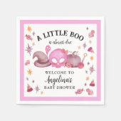 Een klein Boo-roze halloween Baby shower Servet (Voorkant)