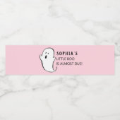 Een klein Boo-roze halloween Baby shower Waterfles Etiket (Enkel label)