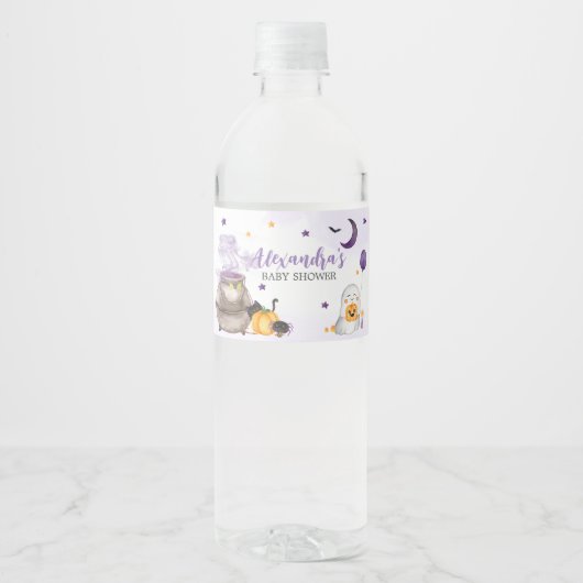 Een klein Boo spookbaby shower Waterfles Etiket (Voorkant)