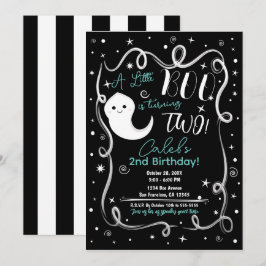 Een klein Boo wordt 2 TWEE Cute Halloween Geesten Kaart