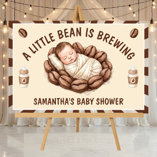 Een Klein Boontje Brouwt Koffie Baby Shower Acryl Bord