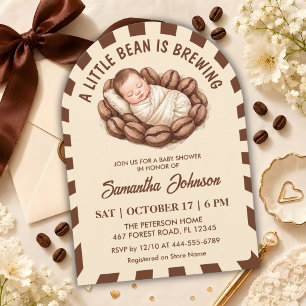 Een Klein Boontje Brouwt Koffie Baby Shower Kaart