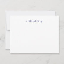Een klein briefje om te zeggen Navy Blue Script Br