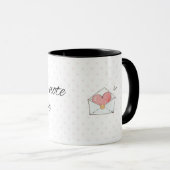 Een klein briefje van liefde mok | Cute envelop on (Voorkant rechts)